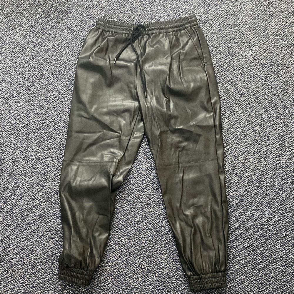 Zara Leather Joggers.